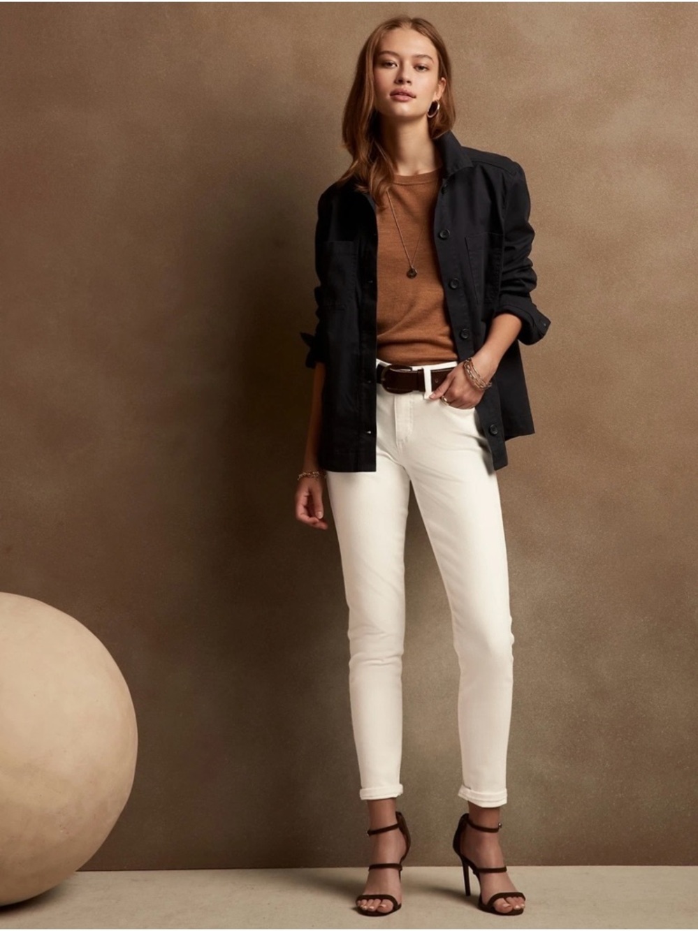 Banana Republic Mid Rise Sculpt Skinny Jeans Stain Resistant White 26/2R NWT Cre
